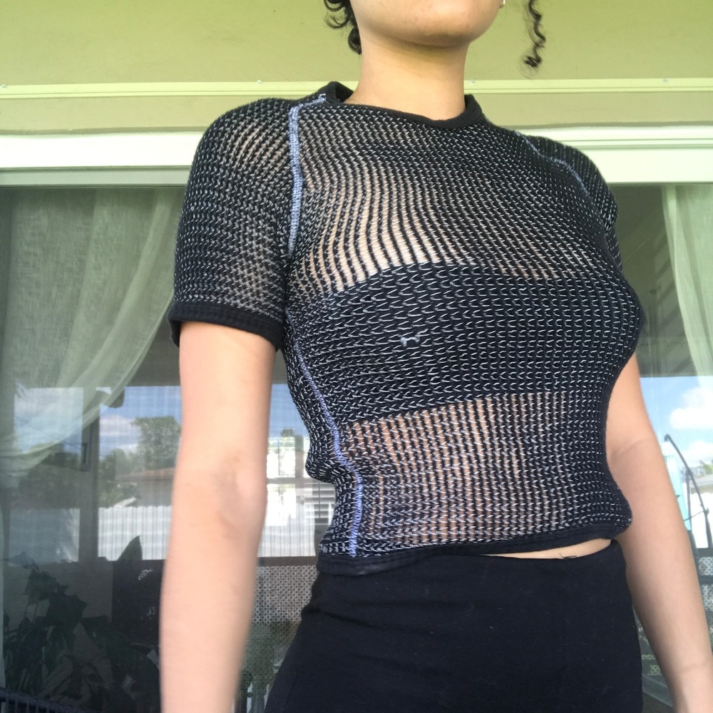 Urban Outfitters black mesh top